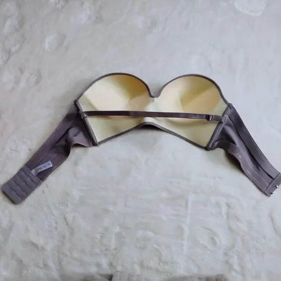 Soma Enbliss Strapless Multi-Way Bra - Front Adjust Stay-Put - Gray - Size 36D - Picture 6 of 13